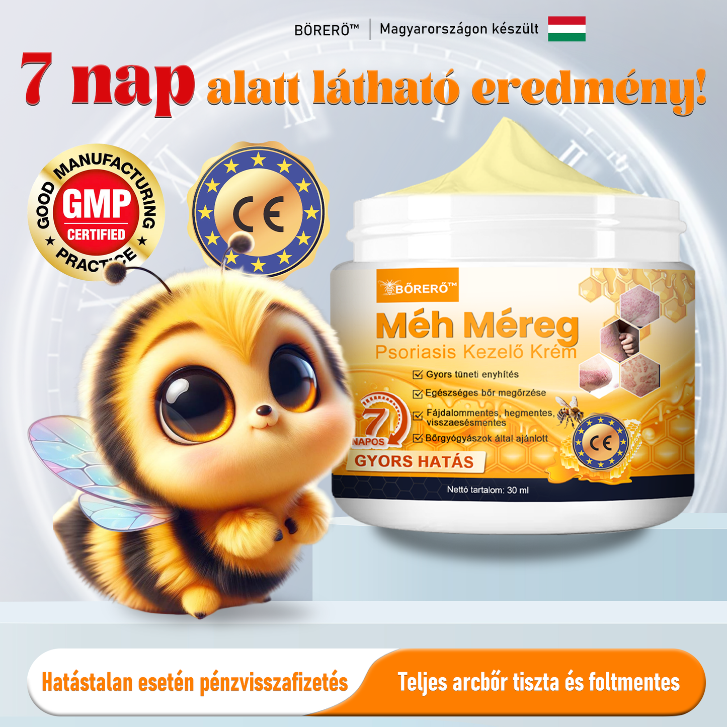 ⚜️⚜️⚜️【Hivatalos Márkabolt】BŐRERŐ™ Méh Méreg Psoriasis Kezelő Krém(⭐Pikkelysömör⭐Szemölcs⭐Körömgomba⭐)