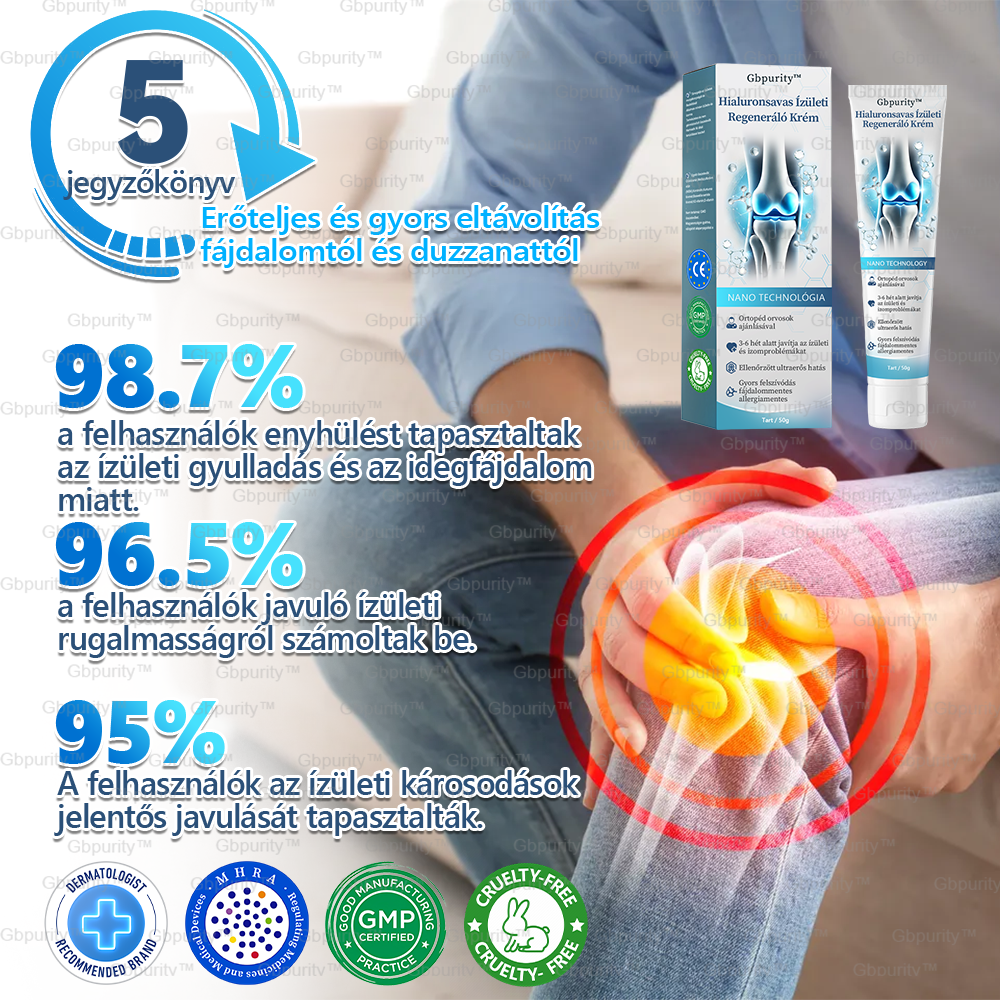 🪶Gbpurity™ Hialuronsavas Ízületi Regeneráló Krém👩⚕️(Átfogó kezelés az ízületi gyulladásra, idegfájdalomra, izomfájdalomra)