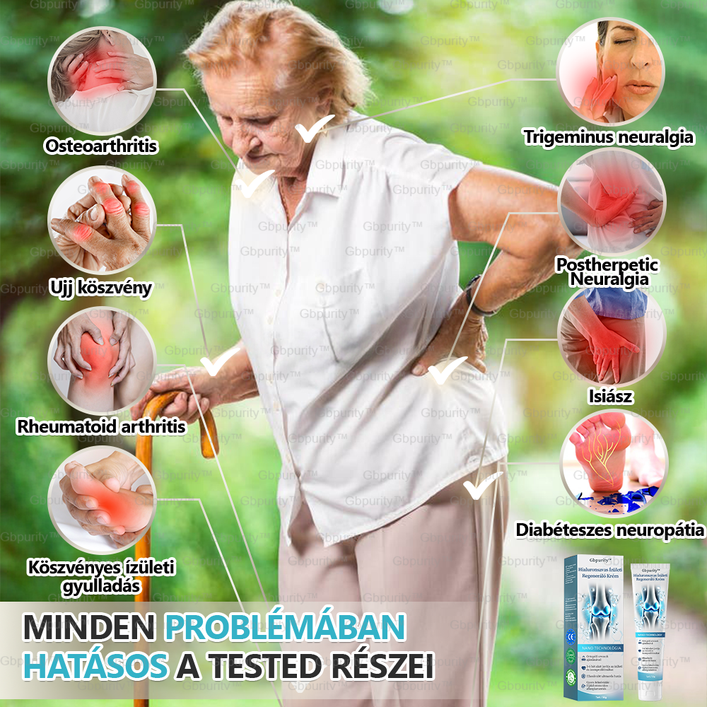 🪶Gbpurity™ Hialuronsavas Ízületi Regeneráló Krém👩⚕️(Átfogó kezelés az ízületi gyulladásra, idegfájdalomra, izomfájdalomra)
