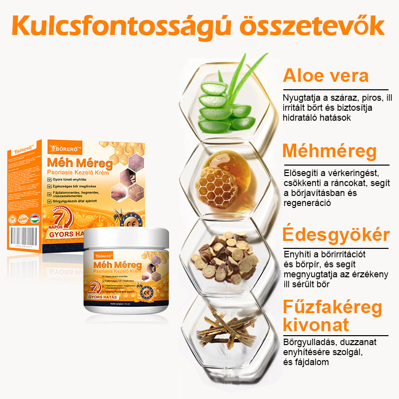 ⚜️⚜️⚜️【Hivatalos Márkabolt】BŐRERŐ™ Méh Méreg Psoriasis Kezelő Krém(⭐Pikkelysömör⭐Szemölcs⭐Körömgomba⭐)