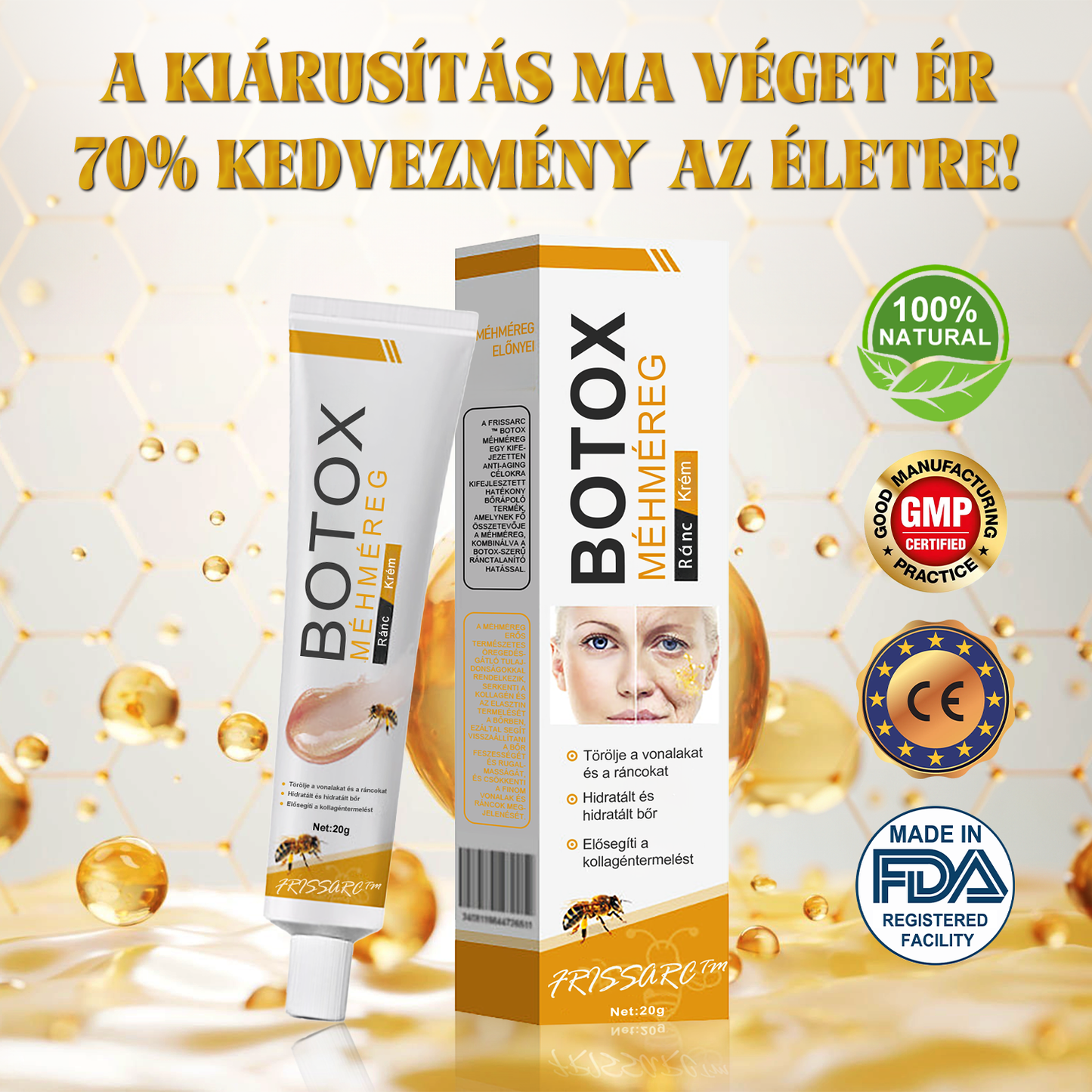 💎 FrissArc™ Botox Méhméreg Ránctalanító Krém